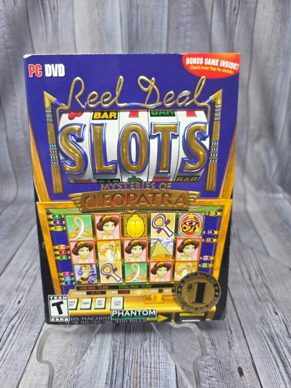 PC DVD Bundle: Reel Deal Slots Mysteries of Cleopatra by Phantom +1 Game Inside